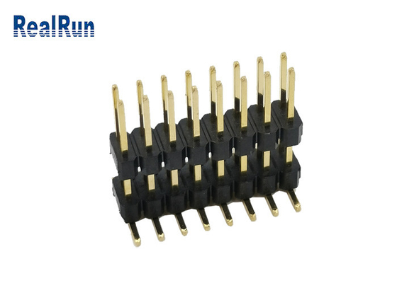 Niedriges gegenwärtiges Pin Header Connector 2.54mm Doppelreihen-vertikale Art Gold SMD 3A mit 16 Positionen