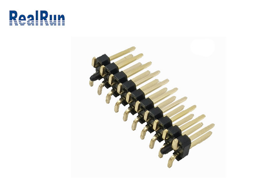 Schwarzes 2,54 Quadrat Pin Male Plug des Millimeter-Titel-Verbindungsstück-PA6T 2 der Reihen-SMD