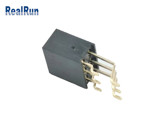 Gestempeltes Messinggold Pin Female Socket Headers SMT des Anschluss-2x3p des Gesamt6 überzog PA6T