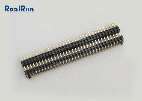 Mann 2X33p des PA6T-Goldblitz-1.0mm Pin Header Connector SMT mit Posten-Doppelschicht-Plastik