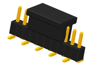 0.75A SMT Pin Header 10P KAPPE PA6T Reihe PWBs einzelnes rechtwinkliges Verbindungsstück