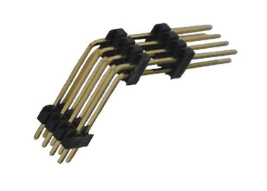 Schwarzes 8 Pin-Titel-Verbindungsstück 1.27mm zwei Reihen-rechtwinkliger Typ- dreiplastik