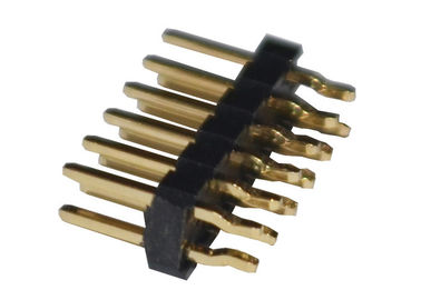 Messing-PA6T Neigung 12P ISO9001 Pin Header Connectors 2.54mm BAD 500VAC