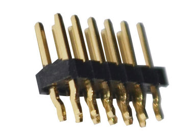 Messing-PA6T Neigung 12P ISO9001 Pin Header Connectors 2.54mm BAD 500VAC