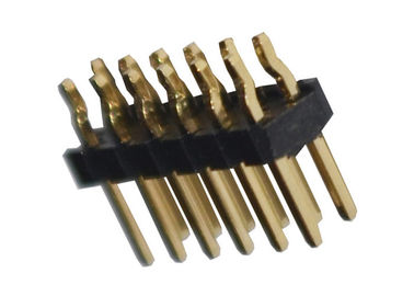 Messing-PA6T Neigung 12P ISO9001 Pin Header Connectors 2.54mm BAD 500VAC