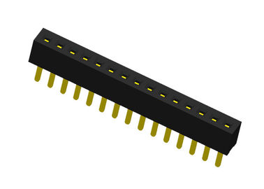 SMT-Art 15 weibliches Titel-Verbindungsstück-einzelne Reihe gerade 1.0mm x 2.1mm Pin