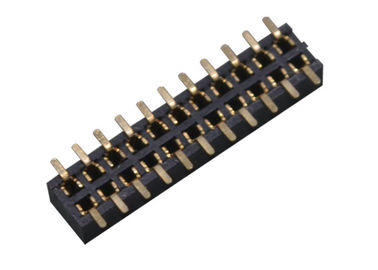 Zwei Reihe 22 Pin weibliche Neigung SMT-Art Schwarz-Farbe des Titel-Verbindungsstück-1.27mm