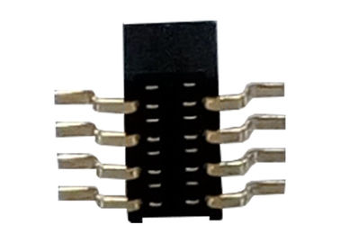 Weibliches Titel-Verbindungsstück mit 8 Pin 1.27mm x 3.4mm einzelne Reihe SMT-Art Schwarzes