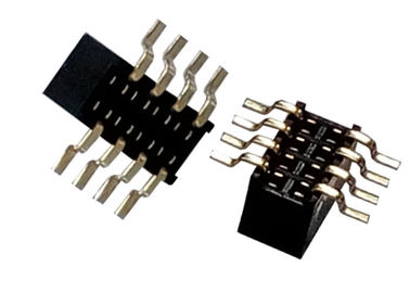Weibliches Titel-Verbindungsstück mit 8 Pin 1.27mm x 3.4mm einzelne Reihe SMT-Art Schwarzes