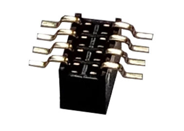 Weibliches Titel-Verbindungsstück mit 8 Pin 1.27mm x 3.4mm einzelne Reihe SMT-Art Schwarzes