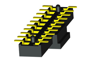 20 Pin schwarze weibliche Neigung der Titel-Verbindungsstück-Doppelt-Reihen-2.0mm mit KAPPE