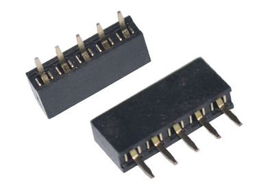 2mm Neigungs-weibliche Titel-Verbindungsstück-einzelne Reihe 5 schwarze gerade Art Pin