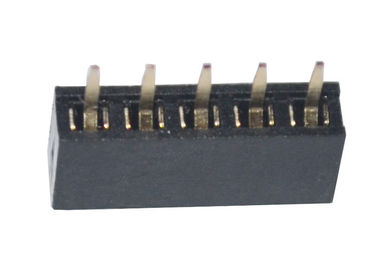 2mm Neigungs-weibliche Titel-Verbindungsstück-einzelne Reihe 5 schwarze gerade Art Pin