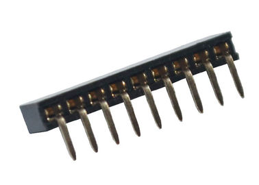 Weibliches Titel-Verbindungsstück-einzelnes Reihen-Schwarzes 2.0mm 90 Grad SMTs durch Loch