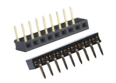 Weibliches Titel-Verbindungsstück-einzelnes Reihen-Schwarzes 2.0mm 90 Grad SMTs durch Loch