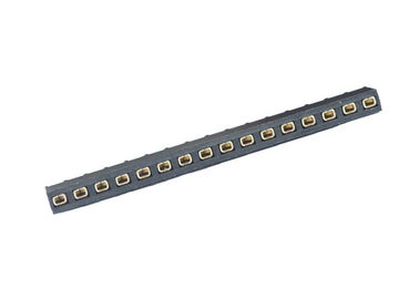 16 Pin runde Frau Neigungs-einzelne Reihen-gerade Art Schwarzes Pin-Titel-2.54mm