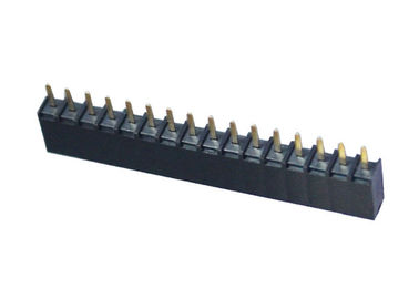 16 Pin runde Frau Neigungs-einzelne Reihen-gerade Art Schwarzes Pin-Titel-2.54mm