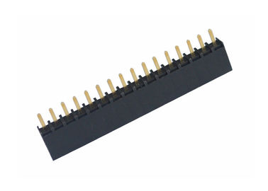 16 Pin runde Frau Neigungs-einzelne Reihen-gerade Art Schwarzes Pin-Titel-2.54mm