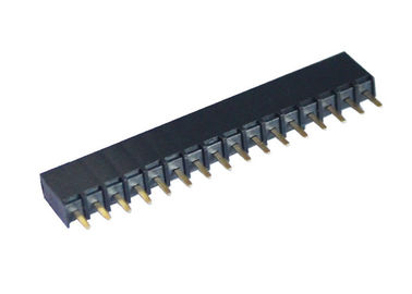 16 Pin runde Frau Neigungs-einzelne Reihen-gerade Art Schwarzes Pin-Titel-2.54mm