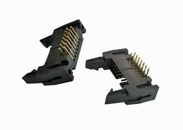 2.54mm hüllte rechtwinkliger Pin-Titel 14 Pin Verbindungsstück-Abflussrinnen-Loch 500V ein