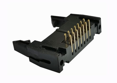 2.54mm hüllte rechtwinkliger Pin-Titel 14 Pin Verbindungsstück-Abflussrinnen-Loch 500V ein