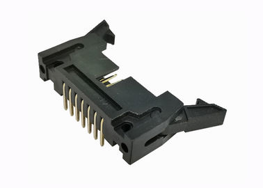 2.54mm hüllte rechtwinkliger Pin-Titel 14 Pin Verbindungsstück-Abflussrinnen-Loch 500V ein