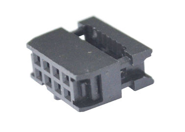 8 Pin weibliches IDC Material der Draht-Leiterplatte-Bandkabelstecker-2.54mm PBT