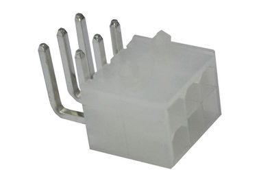 Weißer rechtwinkliger 6 Pin-Titel-Oblaten-PWB-Draht dem Ohm zur Leiterplatten-Verbinder-30m