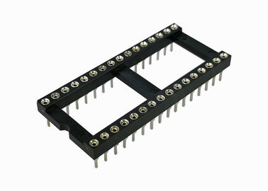 Messingsockel IC 16 Karten-Flachstecker Pin 180°Two der Reihen-2.54mm Neigungs-7,62