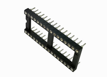 Messingsockel IC 16 Karten-Flachstecker Pin 180°Two der Reihen-2.54mm Neigungs-7,62
