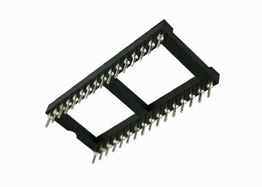 Messingsockel IC 16 Karten-Flachstecker Pin 180°Two der Reihen-2.54mm Neigungs-7,62