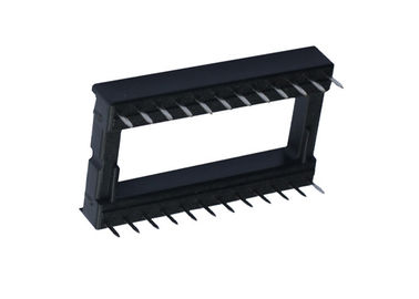 Schwarze IC-Sockel BAD quadratisches Loch-Reihe von Neigung 15.24mm PWB-Leiterplatten-Verbinder