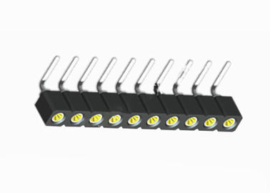 16 Pin schwarze runde weibliche einzelne Reihe des Titel-Verbindungsstück-1.27mm rechtwinklig