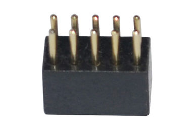 Gerade schwarze runde Doppelreihe des Frau Pin-Titel-Verbindungsstück-1.27mm 180 Grad