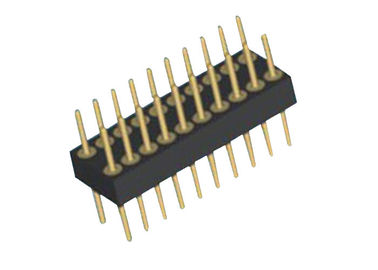 180 Reihe BAD Art des Grad Pin-Titel-Verbindungsstück-2.54mm der Neigungs-PA9T des Schwarz-zwei