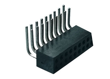 1.27mm doppelter Reihen-weiblicher Titel rechtwinkliger PWB-Leiterplatten-Verbinder 20 Pin
