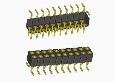 Zwei Frau Reihe SMTs runde Pin-Titel 20 Neigung der Pin-PWB-Titel-Frau-2.0mm