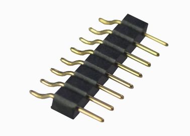 Horizontale runde männliche Titel-Verbindungsstück-einzelne Reihe 6 vertikaler Berg SMT Pin