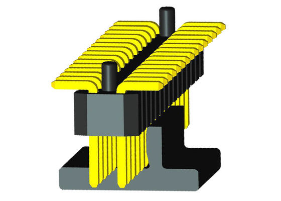 40 reihen-männlicher Titel Pin 1.0mm Doppelneigungs-PA6T 0.75A