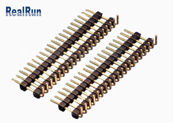 Rechtwinkliges UL94V-0 1.27mm einzelnes Reihen-Titel-Verbindungsstück PA6T