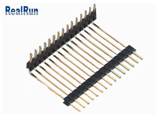 Rechtwinkliges UL94V-0 1.27mm einzelnes Reihen-Titel-Verbindungsstück PA6T