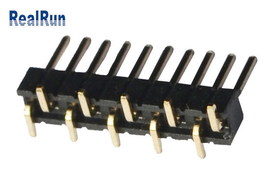 10pin einzelnes männliches Titel-Verbindungsstück der Reihen-500VAC PA6T SMD