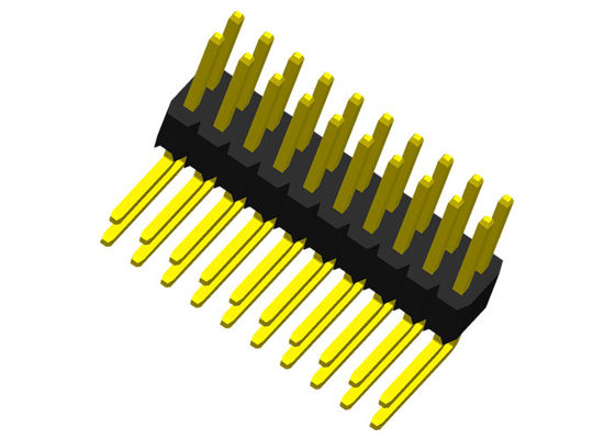Rechtwinkliges 1.27mm UL94V-0 durch Loch PWB-Verbindungsstück PA6T
