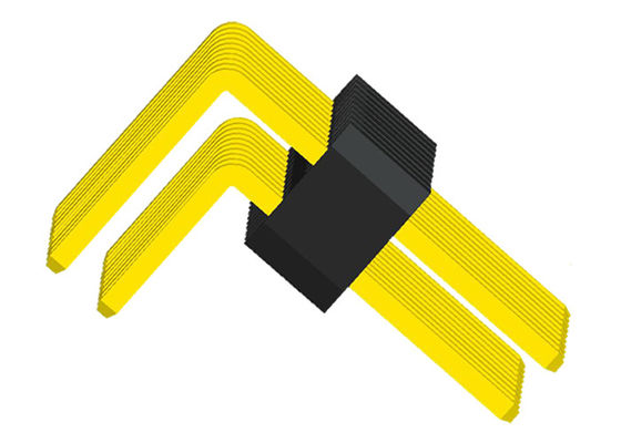 Rechtwinkliges 1.27mm UL94V-0 durch Loch PWB-Verbindungsstück PA6T