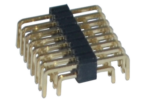 U-Art Doppelt-Reihen-Pin Headers 1.27mm PA6T 80P Neigung