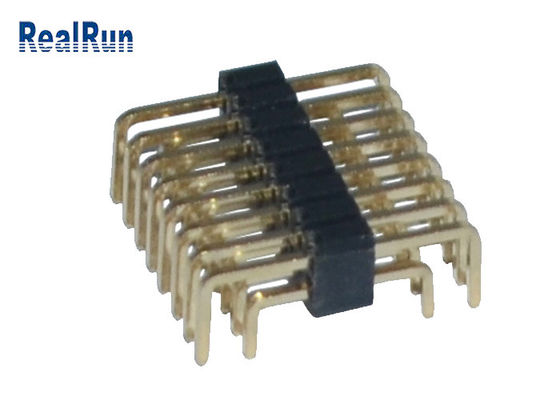 U-Art Doppelt-Reihen-Pin Headers 1.27mm PA6T 80P Neigung