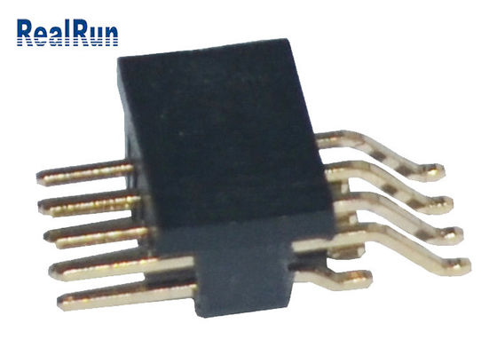 1.27mm rechtwinkliges SMT PA6T Gold überzogenes Pin Header 500VAC