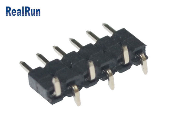 Einzelne Reihe Pin Header 6pin Tin Plating SMTs 2.0mm Neigungs-PA6T