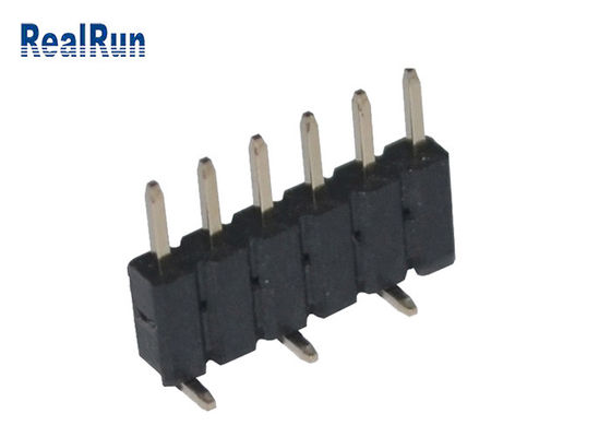 Einzelne Reihe Pin Header 6pin Tin Plating SMTs 2.0mm Neigungs-PA6T