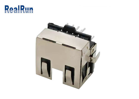 Verbindungsstück Jack 500VAC LCP UL94V-0 Phosphor-Bronzen-RJ45 mit Schild